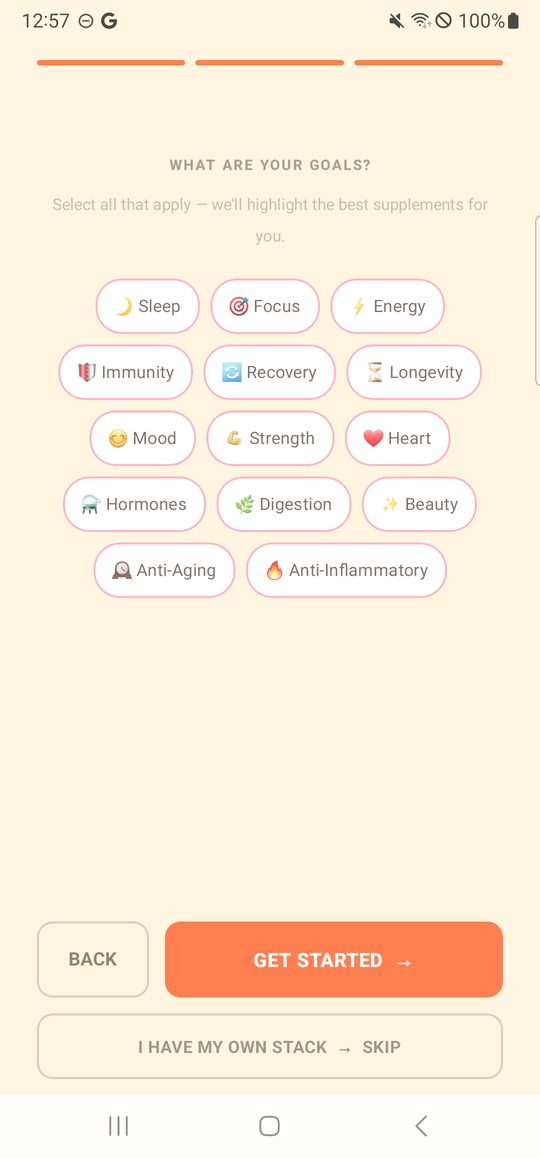 Crystl: Supplements and Fasting screenshot 1