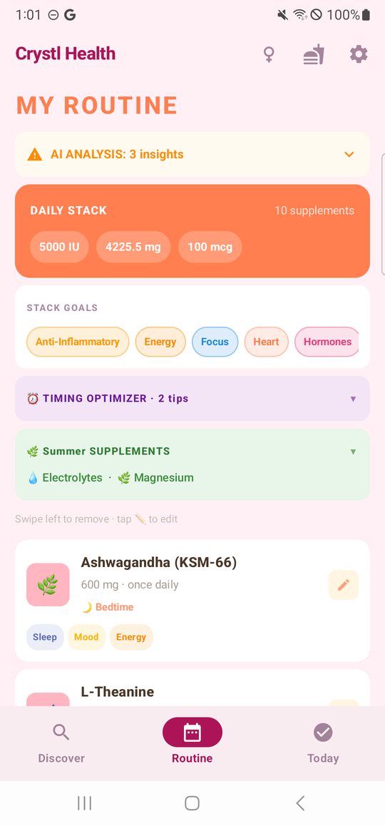 Crystl: Supplements and Fasting screenshot 3