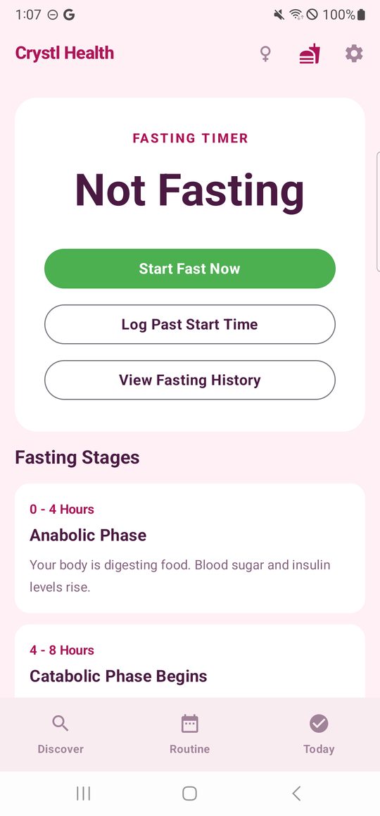 Crystl: Supplements and Fasting screenshot 5