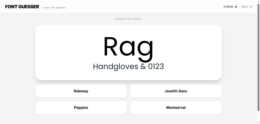 Font Guesser screenshot 1