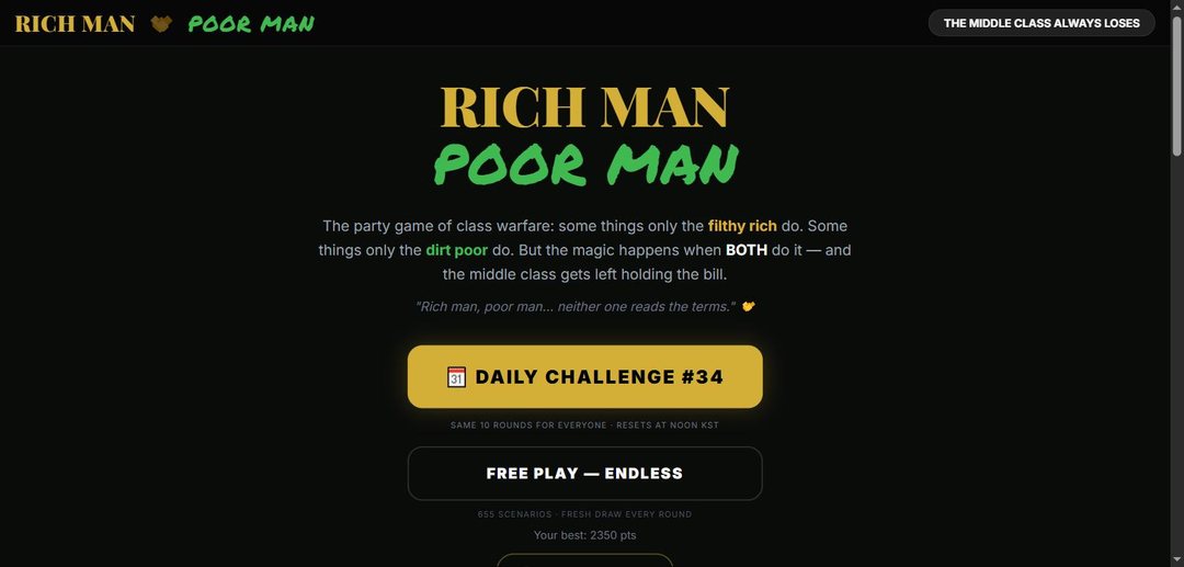 Rich Man Poor Man screenshot 1
