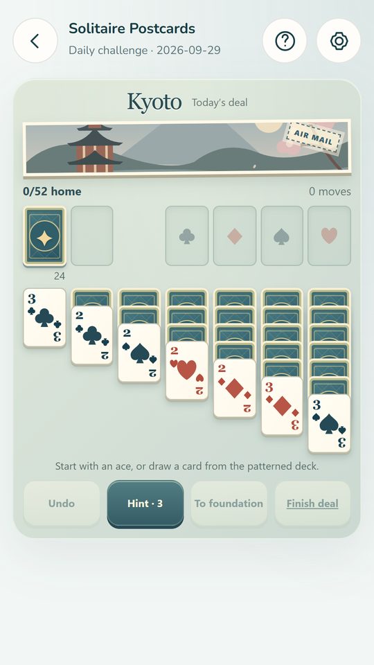Solitaire Postcards screenshot 2