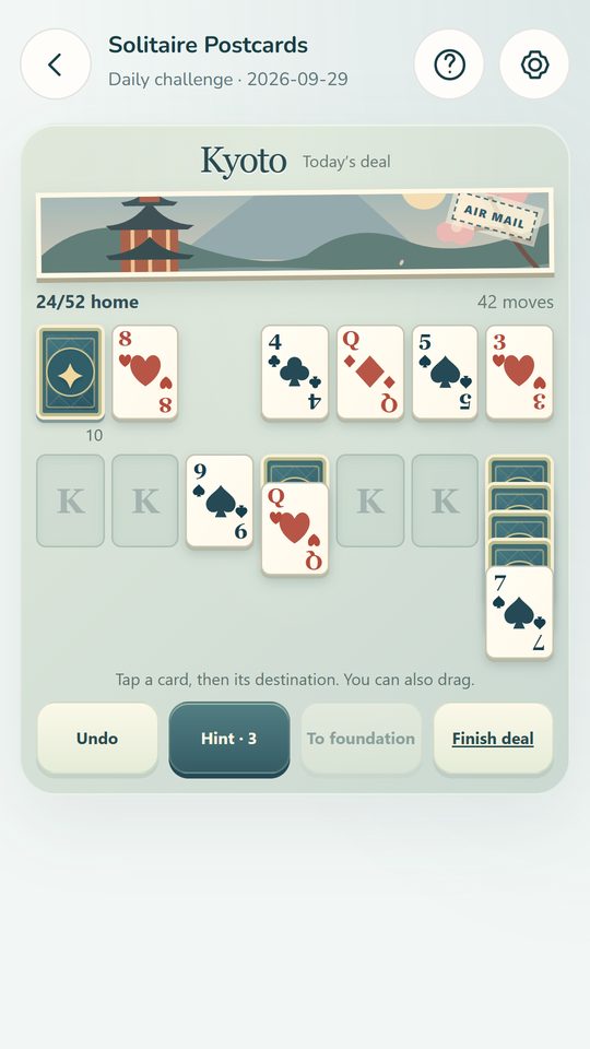 Solitaire Postcards screenshot 3