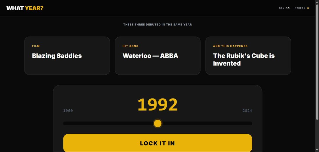 What Year Was It? screenshot 1