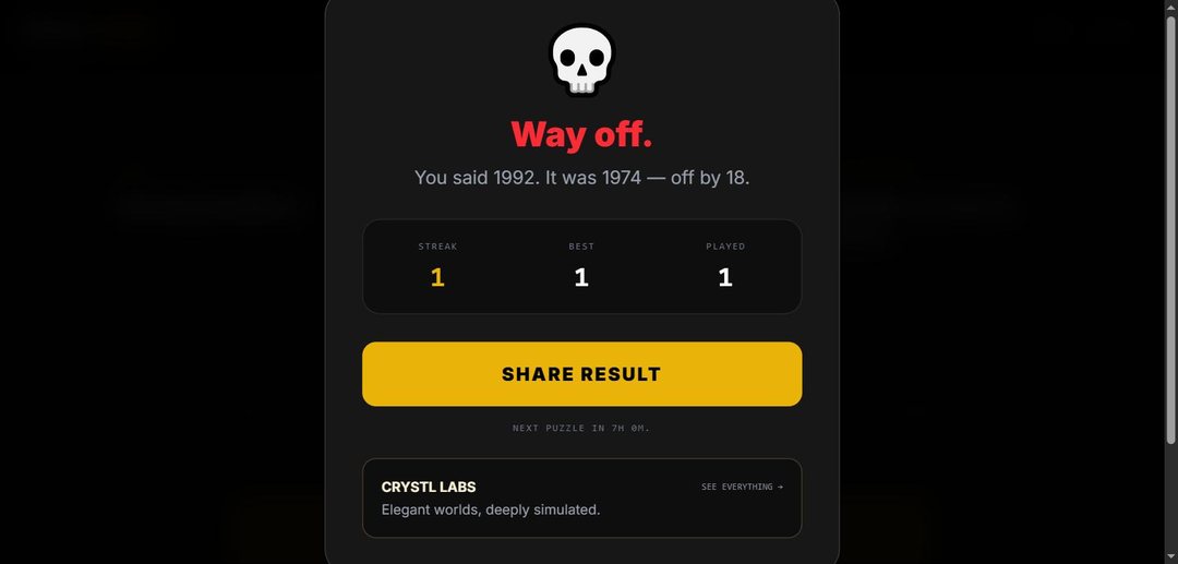 What Year Was It? screenshot 2